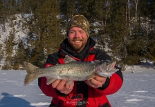 Rainbow trout caught while filming for Due North Outdoors