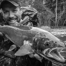 Bret with a steelhead from the north shore